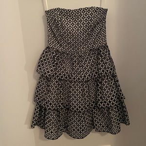 Navy and white layered dress 💙🤍